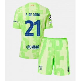 Barcelona Frenkie de Jong #21 Tredje skjorte til barn 2024-25 Kortermet (+ korte bukser)